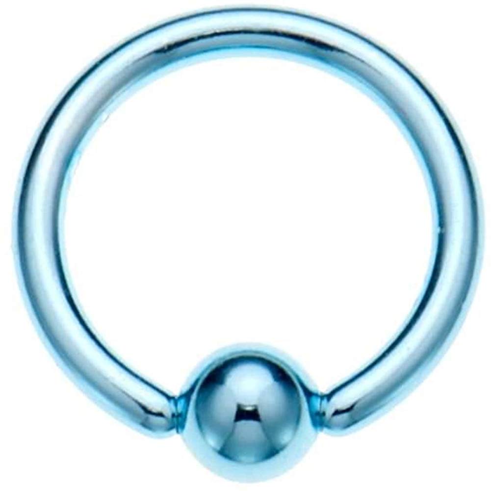 2GA | 4GA | 6GA | 8GA | 10GA | 12GA - Colored Tension Captive Titanium IP 316L Surgical Implant Grade Steel Bead Ring | Opening Pliers Required
