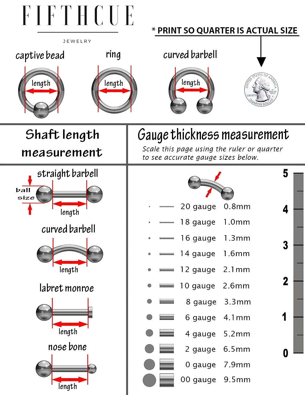 FIFTH CUE D Shaped 316L Surgical Steel Captive Bead Ring